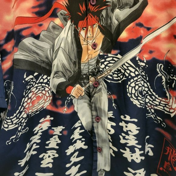 Veezu Millenium Gear Swordsman Button-Up Collared Shirt Size XL - Picture 7 of 7